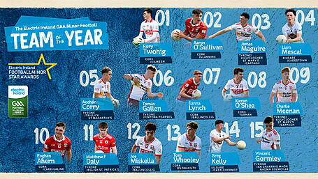 Seven Cork minor footballers named on team of the year, as Joe Miskella scoops prestigious award Image