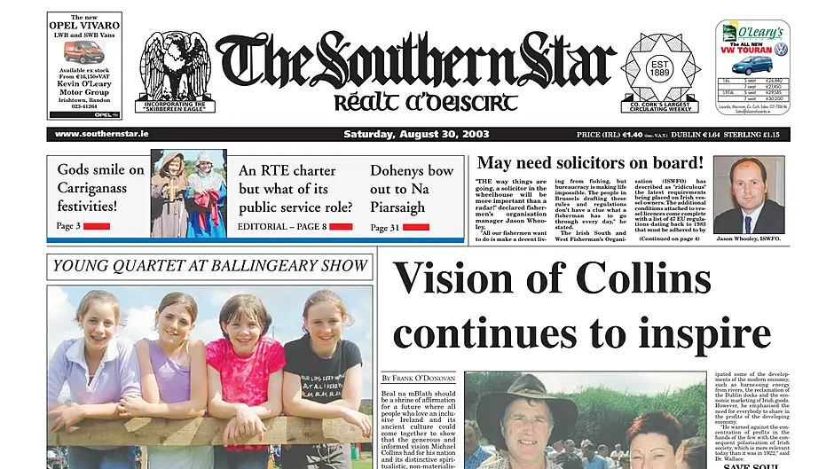 FRONT PAGE FLASHBACK: Thirteen years ago this week - August 30th edition Image