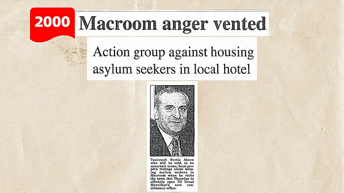 ON THIS DAY IN 1996: Macroom anger vented, action group against housing asylum seekers in local hotel Image
