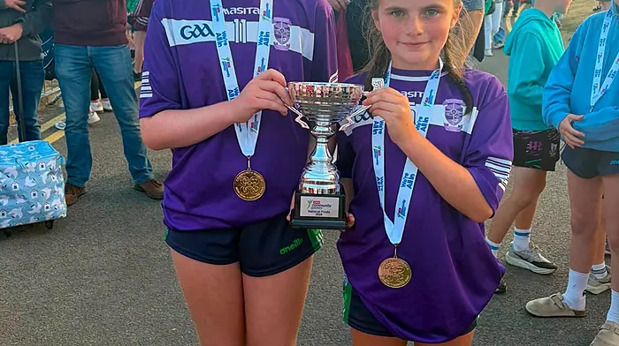 Ilen Rovers players Emma Keohane and Emma O'Driscoll on the victorious U12 Community Games team.