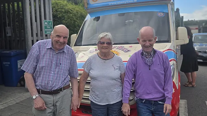 Noel and Tony with Agnes O'Brien.