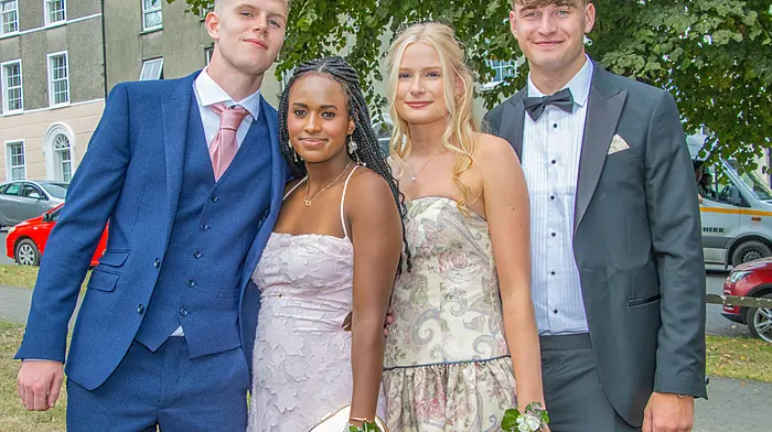 At the Bandon Grammar School Debs event, Alex Hunter, Tizzy Kingston, Peppa Bateman and Andrew Lovell.