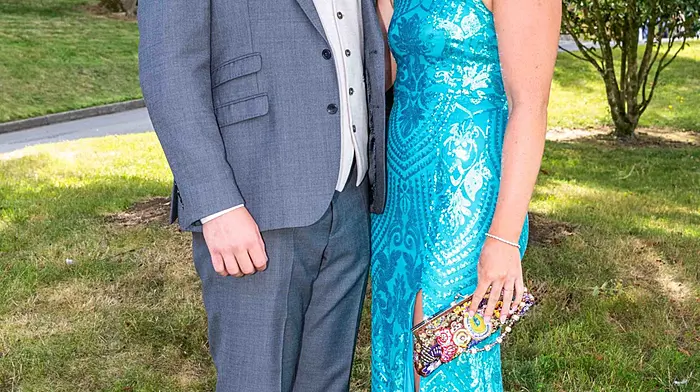 Bandon, West Cork, Ireland. 11th Aug, 2026. Bandon Grammar School held a pre-debs party today. Around 120 students attended the event, before travelling onto Cork for the Debs Ball. Attending the event were students Aodhán Brennan and Elva McAuley. Picture: Andy Gibson.