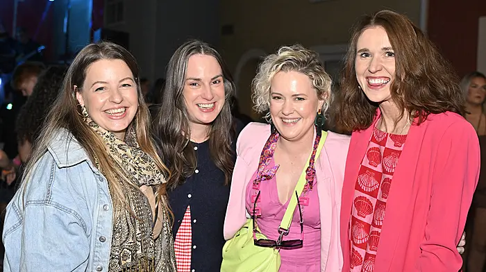 Aine McConville, Lily Aherne, Jenn Dynan and Sara Walsh, all from Kilbrittain enjoying the festivities at the Timoleague Harvest Festival. Photo: Martin Walsh.