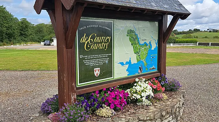 The welcome sign to Courceys Parish has been kindly looked after by the Brennan family and friends of Barrell’s Cross with new planting on a yearly basis. Courcey Rural Development group has also supported the voluntary efforts of everyone.