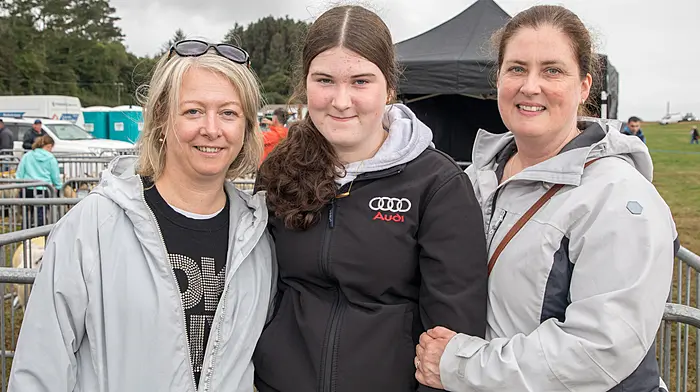 Caroline O'Connell, Newtown East with Rachel and Marie Kelleher from Durrus at the annual agricultural show that was held in Bantry last weekend.   (Photo: David Creedon)