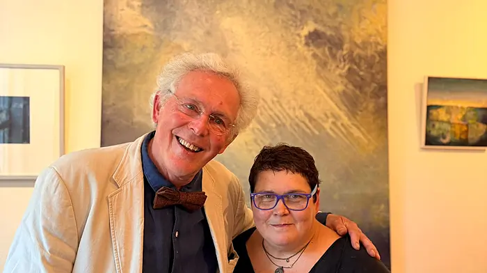 Michael Wright, artist and lecturer of Fine Art Hertfordshire was the guest speaker at the opening night of Ceiliúradh to celebrate the 25th anniversary of The Loft Gallery, with artist and owner, Kate Fitzgerald.