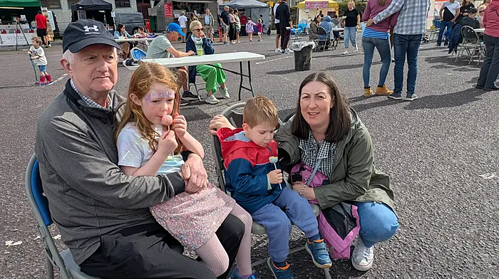 Michael O'Sullivan and Emma, Ailbhe and Cian Buchan had a great time at the Skibbereen Food Festival last Sunday. Ailbhe and Cian loved the sweet treats and listening to the music on the stage.