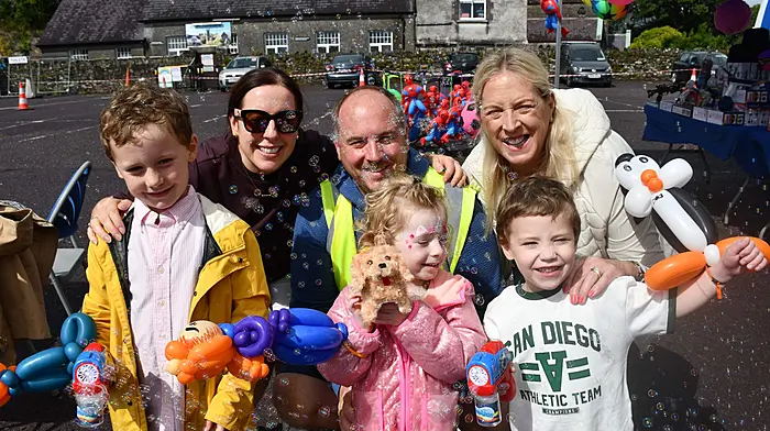 Bubbles galore for Yvonne, John, Sean and Eve O'Driscoll with Oonagh and Jack van Laren at the Savour the Flavour festival in Skibbereen last Sunday afternoon.  (Photo: Anne Minihane)