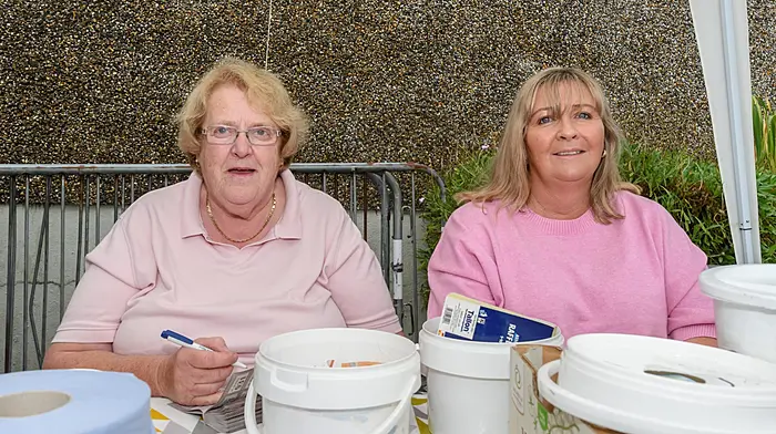 Ina Connolly (Rossmore) and Sinead Daly (Kilronan) were busy selling tickets at the Rossmore tractor, truck, car and bike run which was in aid of Cork ARC Cancer Support House Bantry and PosAbilities Autism Centre Skibbereen. 
Picture: David Patterson, Tractor Run – Cork