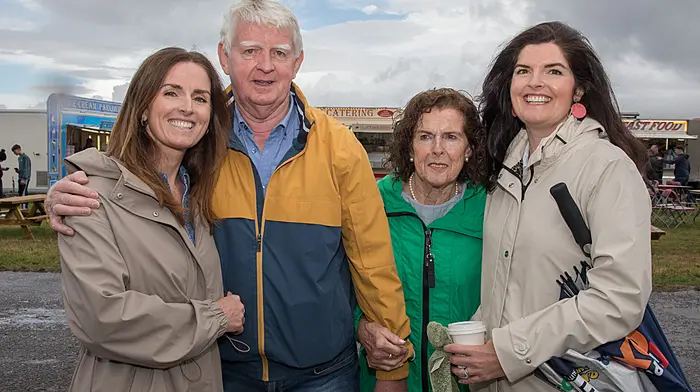 SPEC: FARMING: Bantry, Cork, Ireland. 30th August, 2026.  Gillian, Gearóid, Olive and Catherine O'Leary at the annual agricultural show that was held in Bantry, Co. Cork.- Picture: David Creedon