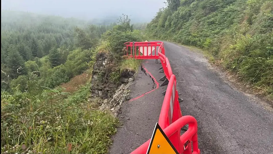 Repairs begin on collapsed road that caused 40-minute delays Image
