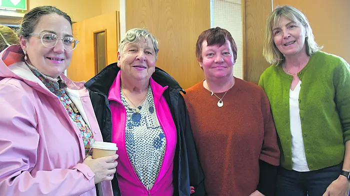 Marie Dooley, Phil Hodnett, Jacinta Crowley and Marie Lynch enjoying The Brass Experience where the three  West Cork Brass Bands - Bandon Concert Band, Clonakilty Brass Band and St. Fachtna's Silver Band Skibbereen came togther for the third year in a row to play in Skibbereen. Photo; Anne Minihane.