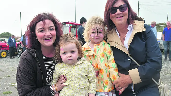 Enjoying their day out at the annual Tragumna Threshing last Sunday afternoon were Emma, Annie, Leah and Teresa O'Driscoll from Traumna. Photo; Anne Minihane.