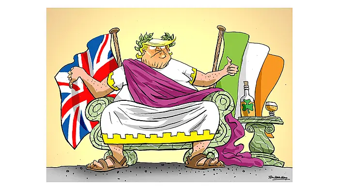 VEERING WEST: Trump’s individualism takes root after  swooping into Doonbeg last weekend xx Image