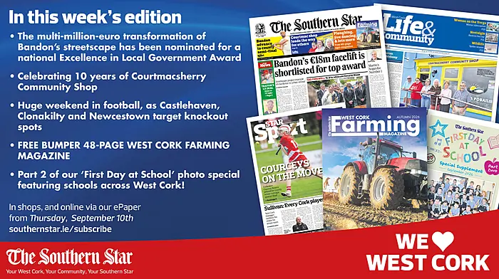 THE SOUTHERN STAR IS IN STORES NOW: Bandon's streetscape; Celebrating 10 years of the Courtmacsherry Community Shop; Huge weekend in West Cork football Image