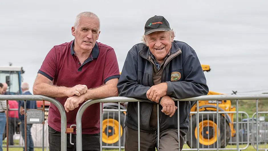 Diarmuid O'Sullivan (Timoleague) and Dan Joe O'Driscoll (Bandon) at the Rathbarry and District Vintage Club tractor, truck, car and motorcycle run which was followed by a Classic Silage Baling and Threshing Working Day at O’Donovans Bar, Fishers Cross. Proceeds of the day are going to West Cork Rapid Response and Breakthrough Cancer Research.
Picture: David Patterson, Tractor Run – Cork