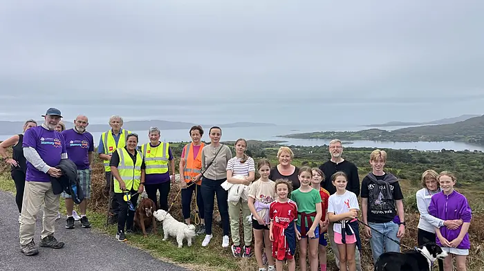 Walkers on the 5km Massmount loop for the Memory Walk held in Beara last Sunday.
