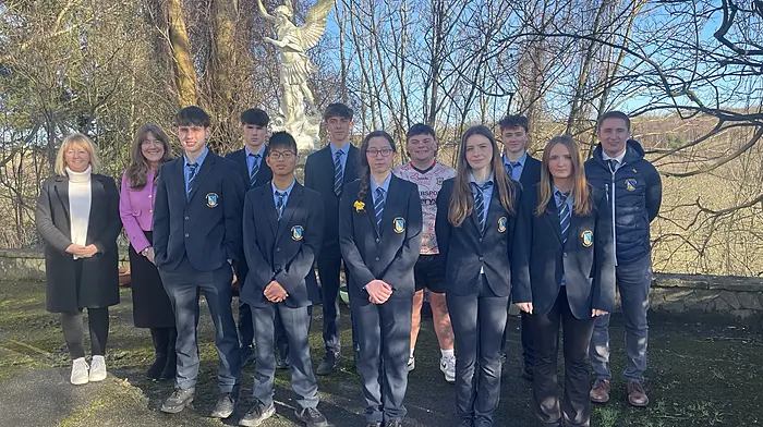 Students from Mount Saint Michael in Rosscarbery are heading to the RDS for this year's Stripe Young Scientist Exhibition. A total of 13 students with four projects are going.