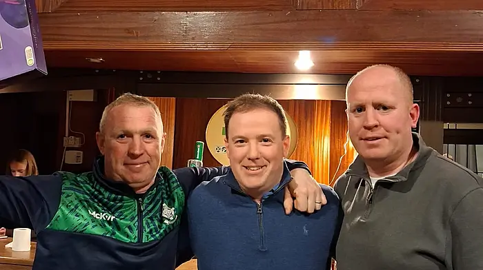 Timmy O'Donovan, Daniel Hickey and Daniel O'Donovan won the Doheny GAA fun table quiz on St Stephen’s Day following the Poc Fada competition.