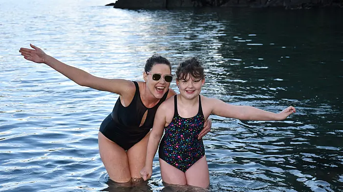 Alison and Alexandra Martin enjoying the Castletownshend New Year's Day Swim which raised money local causes.   (Photo: Anne Minihane)