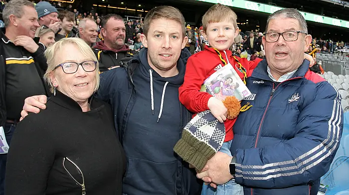 Bernie, David, Jim and Peter Brennan in Croke Park. (Photo: Paddy Feen)