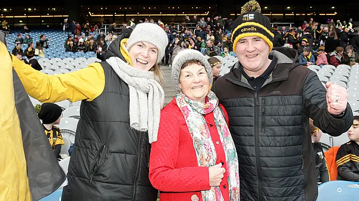 Up for the match were Máire, Sheila and Brian O'Connell. (Photo: Paddy Feen)