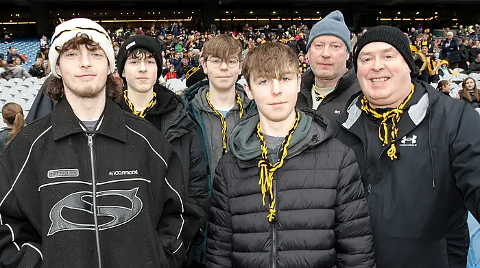 The Nixon clan supporting Kilbrittain in Croke Park. (Photo: Paddy Feen)