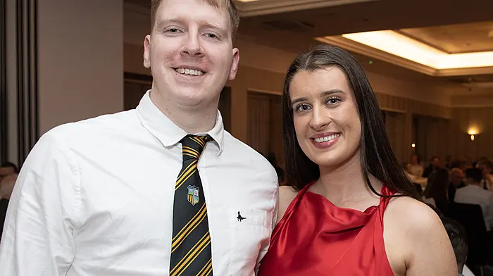 Kilbrittain's Sam Dewey and Líadain O'Connor from Kilcummin at the awards night. (Photo: Martin Walsh)