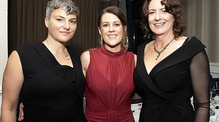 Having fun at the gala awards were Agvieszka Cebo, Glandore, Julie O'Mahony and Karen O'Donovan, Leap. (Photo: Martin Walsh)