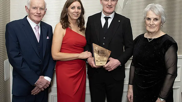 West Cork Sports Star Hall of Fame winner Graham Canty with his wife Tina and his parents Con and Catherine. (Photo: Martin Walsh)