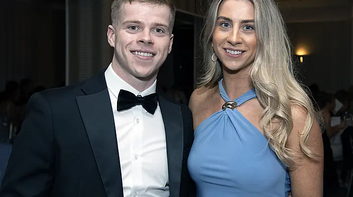 Kilbrittain's Philip and Kate Wall, both monthly award winners, enjoying the 2025 West Cork Sports Star of the Year gala banquet at the Celtic Ross Hotel in Rosscarbery. 
(Photo: Martin Walsh)