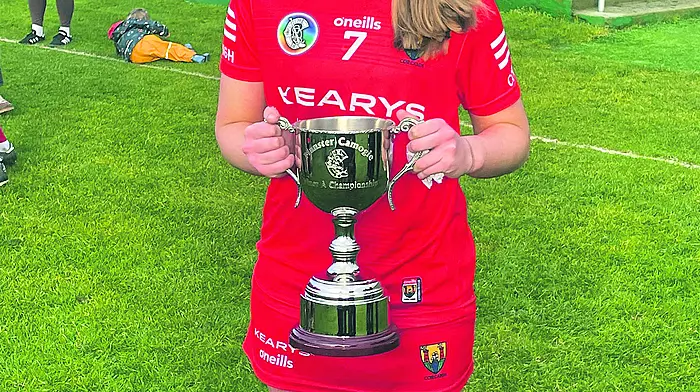 Millie Lombard (Ballinhassig) who captained Cork to Munster camogie minor success at the weekend.