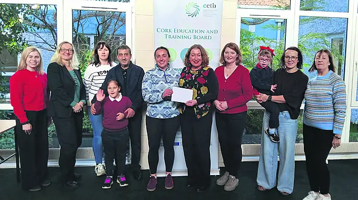 Cork College of FET Skibbereen Centre presented €621 from their Christmas bake sale to West Cork Warriors Special Olympics Sports Club. The club thanked he students of the QQI Level 3 bread and pastries course, their tutor Jennifer Calnan, and organisers Evelyn O’Donoghue and Blazenka Herman for their generosity and support.