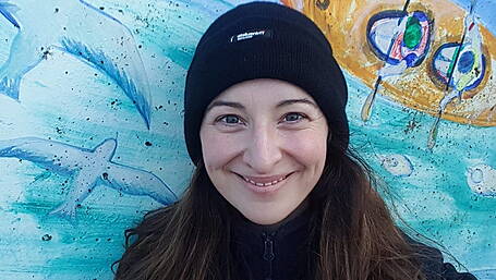 Carol swims in solidarity with women giving victims a voice Image