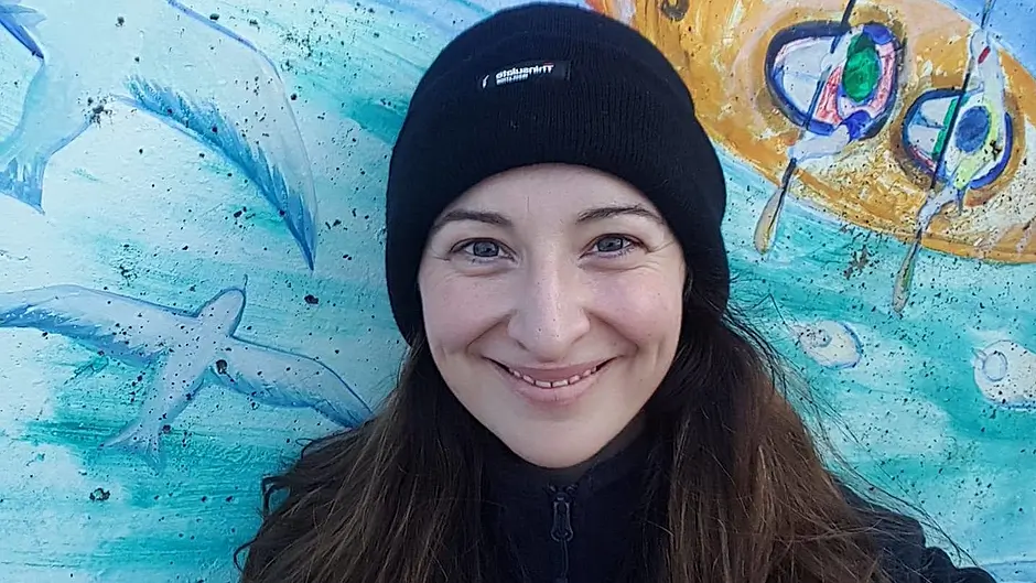 Carol swims in solidarity with women giving victims a voice Image