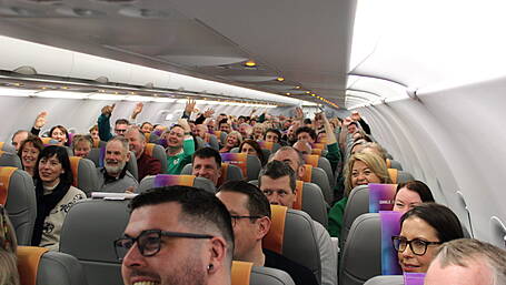 Allez les Verts! Rugby fans bring buzz to Cork Airport Image