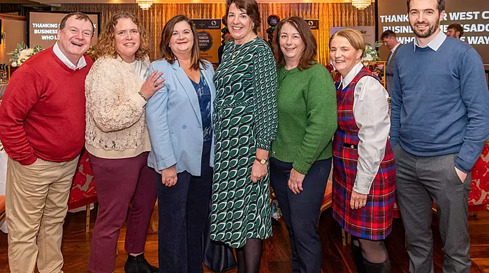 At the awards lunch were Con Daly; Irene Collins; Geraldine Chambers; Sandra Limrick; Mags Deasy; Veronica Daly and Liam O'Brien, all Moneytree FInance. Picture: Andy Gibson.