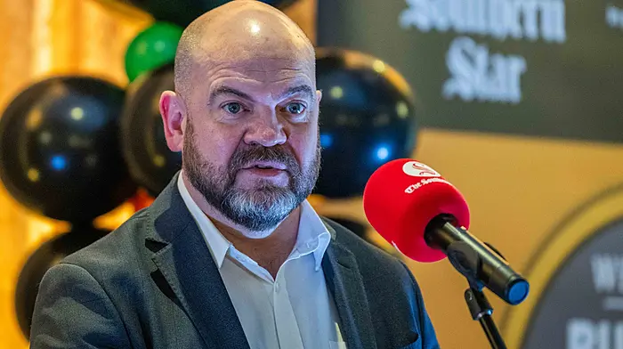 John Rea from Carbery addresses the room. Picture: Andy Gibson.