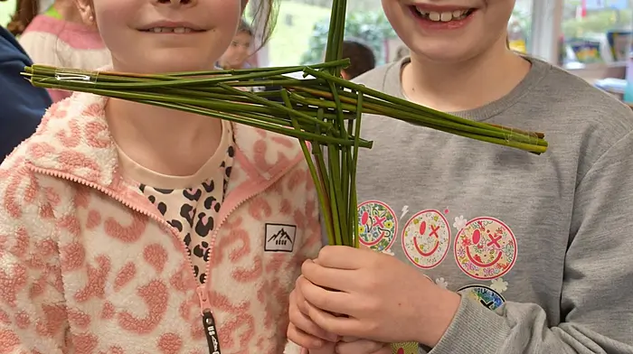 Lucy O'Callaghan and Hannah Connolly at St. Joseph's National School in Skibbereen. (Photo: Anne Minihane)