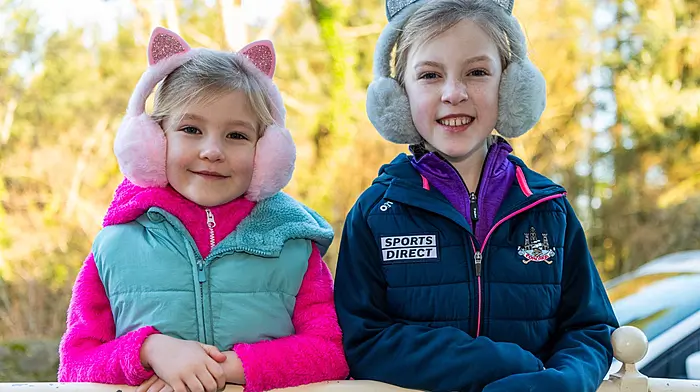 Keelyn and Emily Crowley from Reenascreena at the fundraising 4km run and walk on Sunday. (Photo: Andy Gibson)