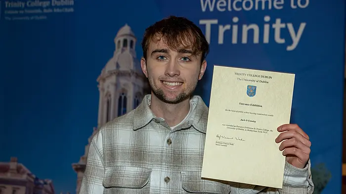 Jack O'Crowley from Bandon Grammar School was one of the recipients.