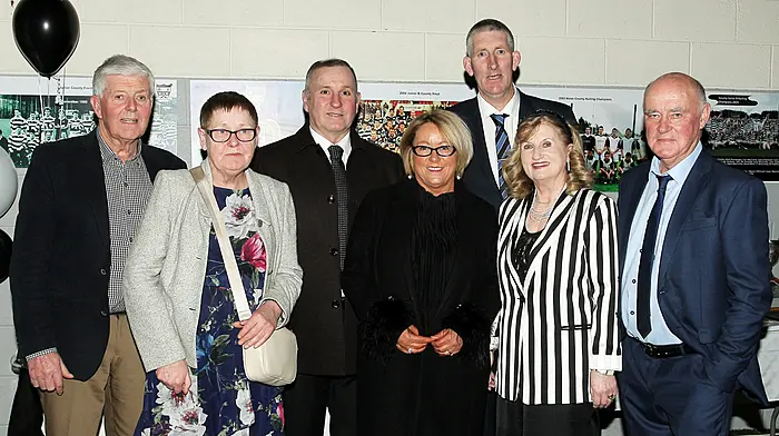 At Plunkett's 50th anniversary celebrations were Denis Lucey (Carbery Board), Anne Keohane, Tim Buckley (Carbery Board), Marguerite Buckley, Pat Keohane (St Oliver Plunkett's GAA Club Chairman), and Veronica and JJ McCarthy (RCM Tarmacadam). (Photo: Paddy Feen)