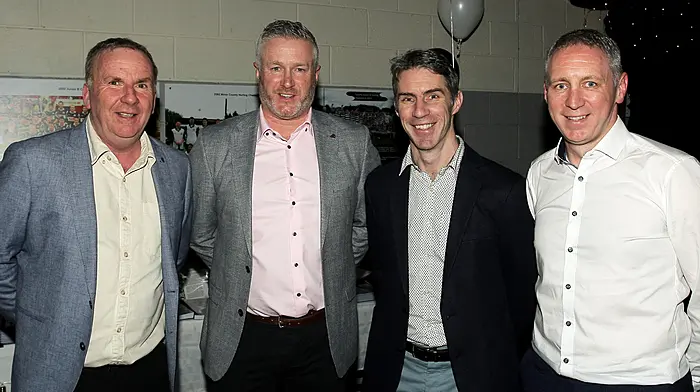 St Oliver Plunkett's players from the past at the 50th Anniversary - John Hurley, Donal Walsh, JP O'Driscoll and Barry O'Driscoll. (Photo: Paddy Feen)