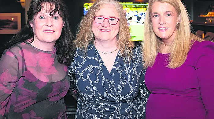 At the Barryroe Camogie Club's victory celebrations were Caroline Kirby, Marie Whelton and Annette Murphy. (Photo: Martin Walsh)
