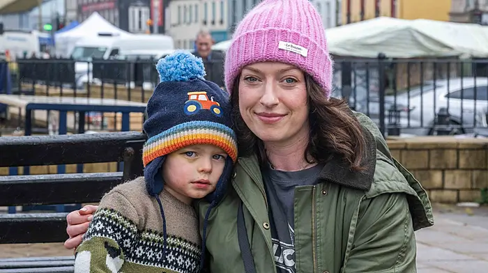 Locals Sonas and Michelle Fahey at Bantry Friday Market last week. (Photo: Andy Gibson)