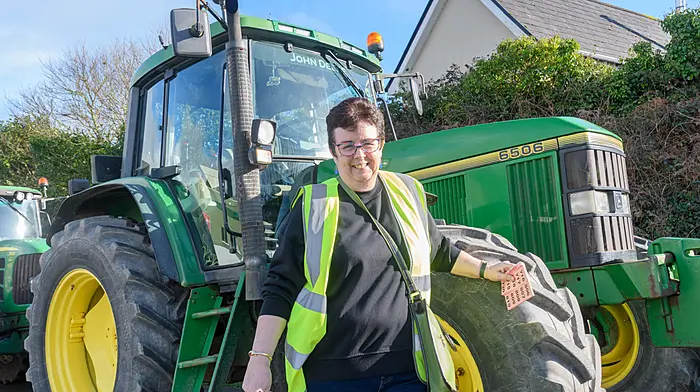 Noreen Quinn of Kilcoleman, Old Head, selling raffle tickets at the Ballinspittle tractor run. (Photo: David Patterson)