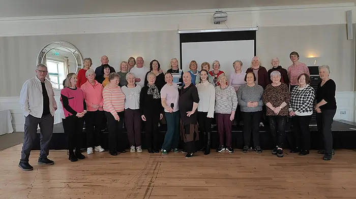Facilitator Lorna O'Regan with participants of the Active Agers Wellness Day which was held recently at the Celtic Ross Hotel.