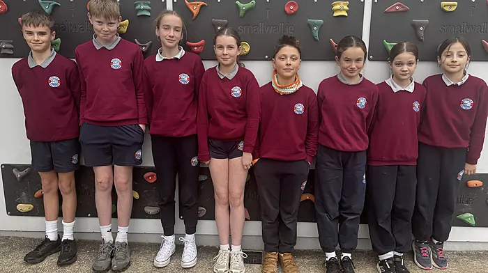 The two teams who represented Rath National School so well in the recent Credit Union quiz were Oran Keane, Ian Fitzgerald, Lucy Murphy and Adah O’Neill (U13s) and Mark Marchenko, Méabh Collins, Orlaith Brennan and Mila Browne (U11s).