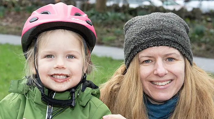 Locals Yassa (left) and Toni Kravchuk enjoying some time out in Kennedy Park, Clonakilty.  (Photo: Martin Walsh)